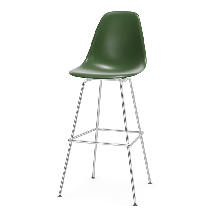 Vitra Eames plastic stool RE hoog met Chroom onderstel