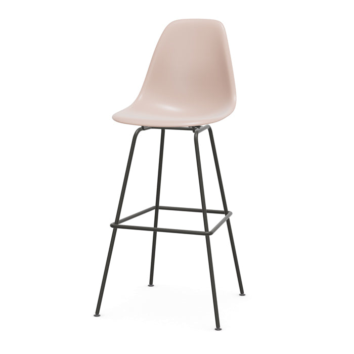 Vitra Eames plastic stool RE hoog met gepoedercoat onderstel