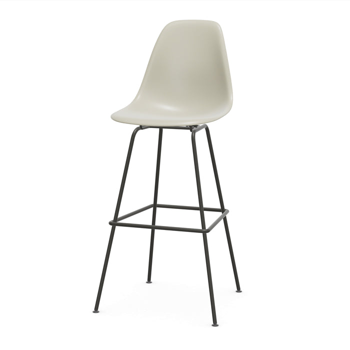 Vitra Eames plastic stool RE hoog met gepoedercoat onderstel