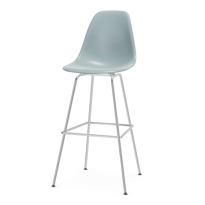 Vitra Eames plastic stool RE hoog met Chroom onderstel