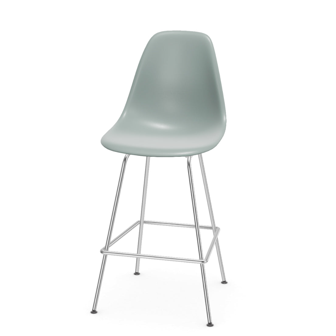 Vitra Eames plastic stool RE medium met Chroom onderstel