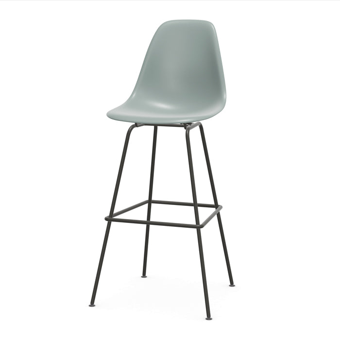 Vitra Eames plastic stool RE hoog met gepoedercoat onderstel