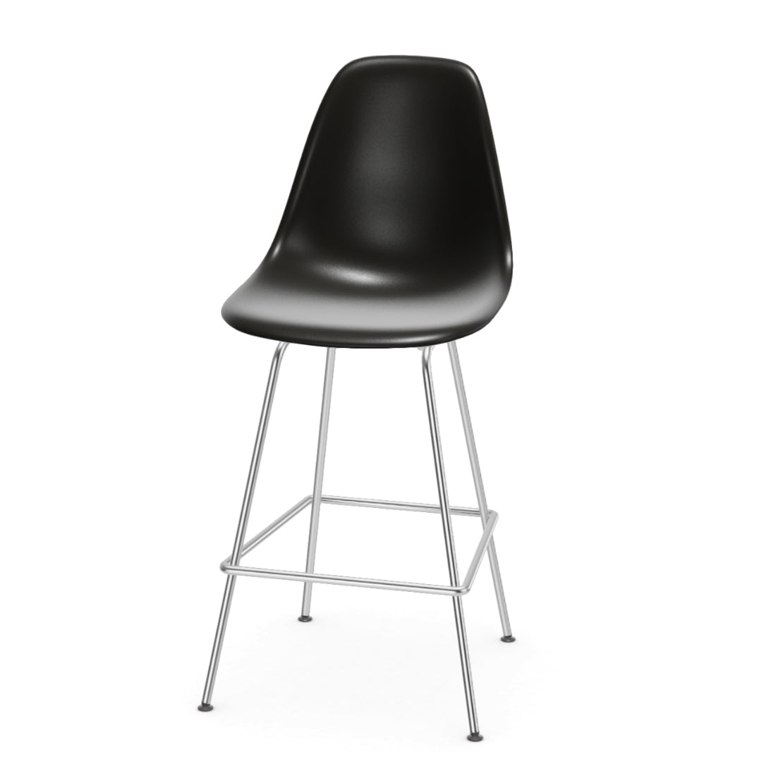 Vitra Eames plastic stool RE medium met Chroom onderstel