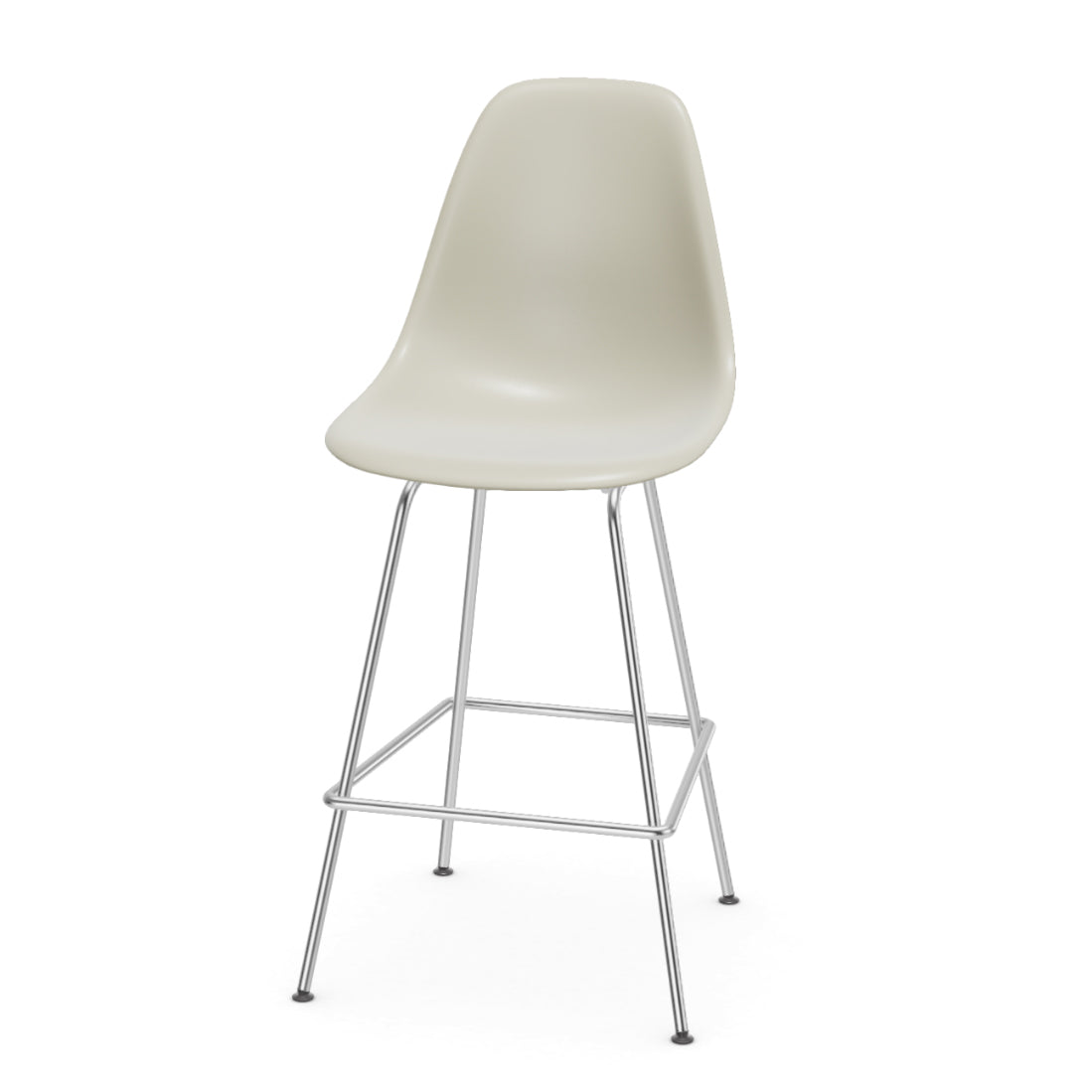 Vitra Eames plastic stool RE medium met Chroom onderstel