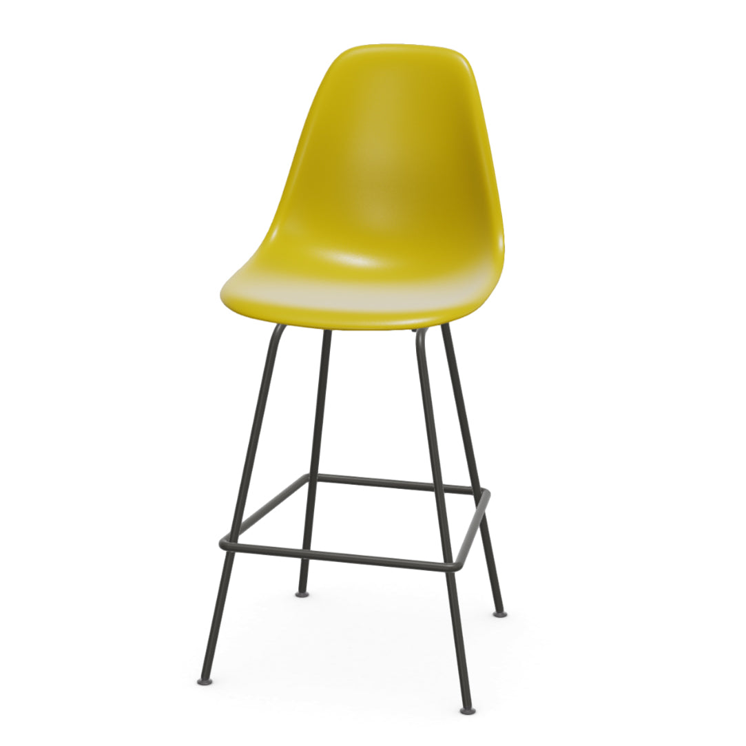 Vitra Eames plastic stool RE medium met gepoedercoat onderstel