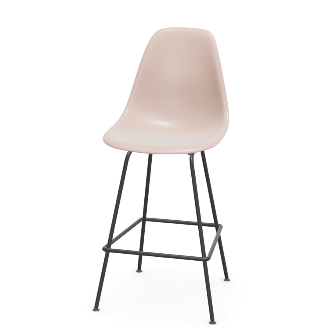 Vitra Eames plastic stool RE medium met gepoedercoat onderstel