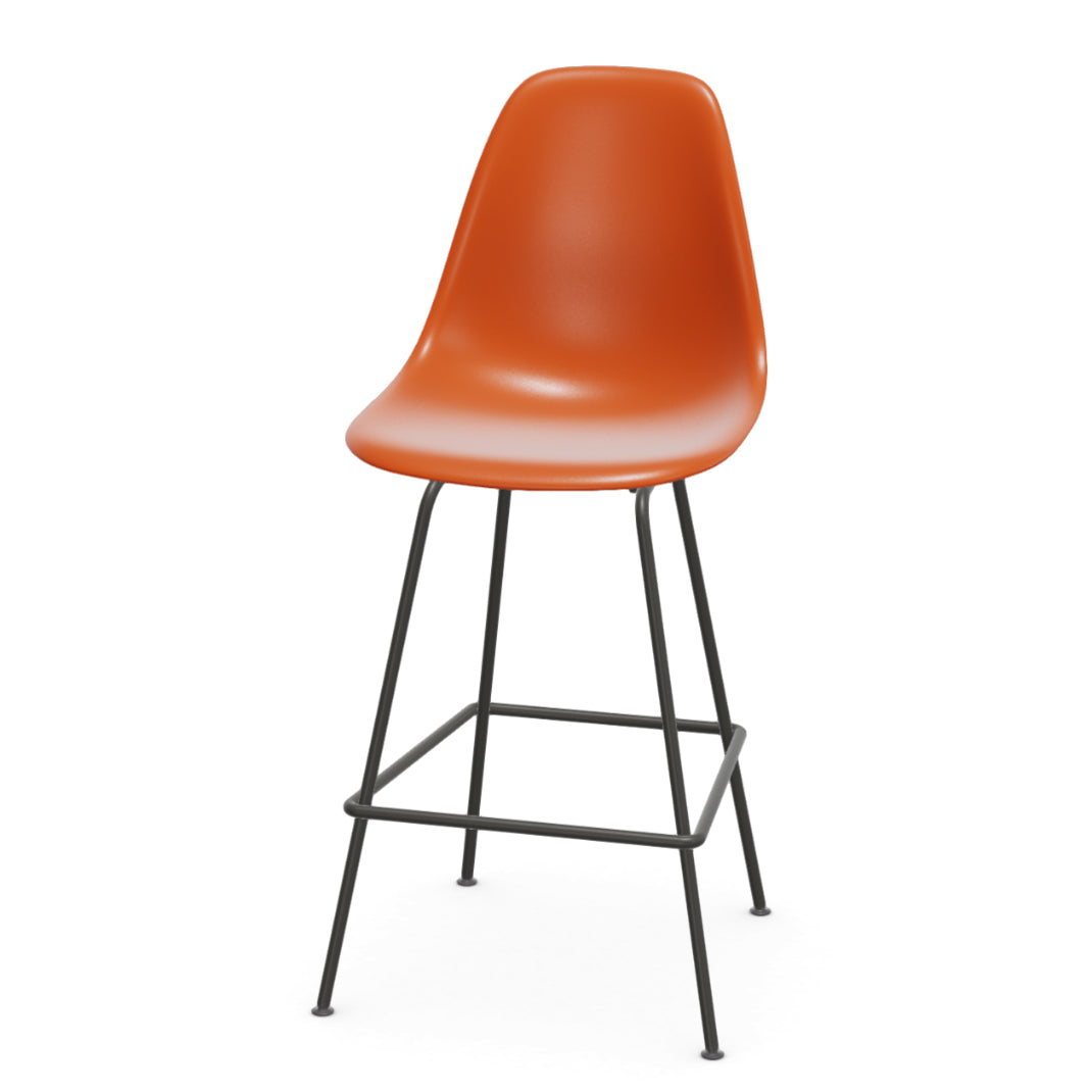 Vitra Eames plastic stool RE medium met gepoedercoat onderstel