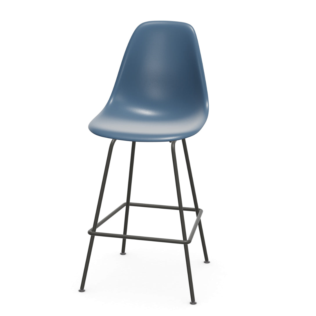 Vitra Eames plastic stool RE medium met gepoedercoat onderstel