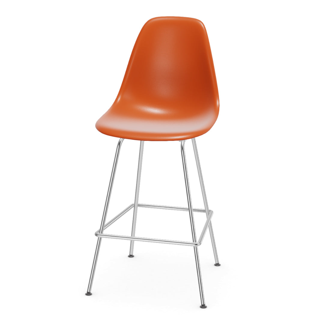 Vitra Eames plastic stool RE medium met Chroom onderstel