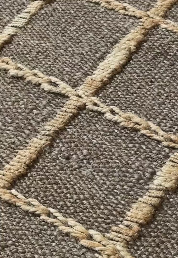 Layered Strata Jute vloerkleed Brown video