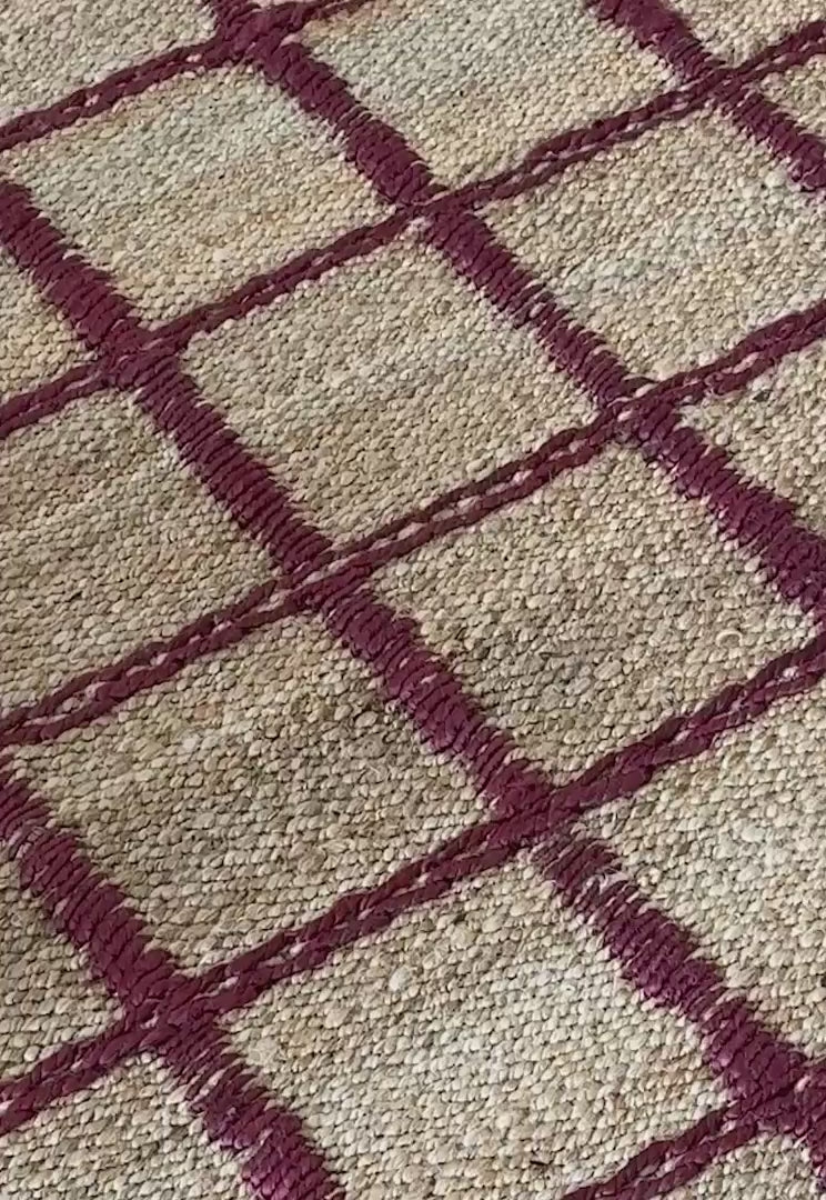Layered Strata Jute vloerkleed Burgundy video