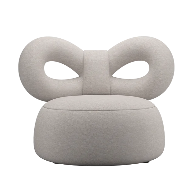 Qeeboo Ribbon Armchair Fabric A light grey