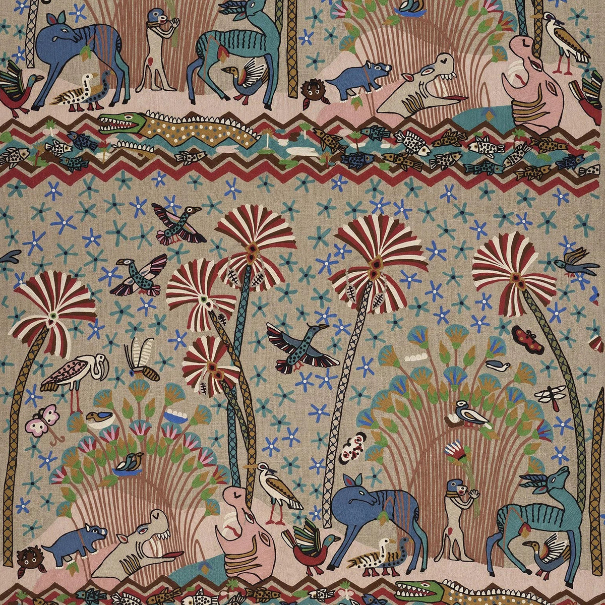 Pierre Frey stof Faune et Flore Lin F3658001