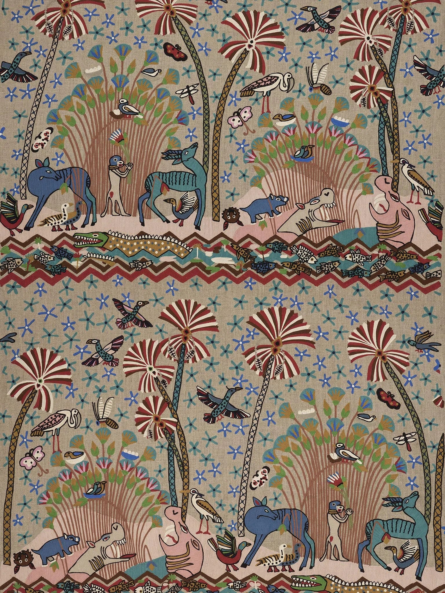 Pierre Frey stof Faune et Flore Lin F3658001