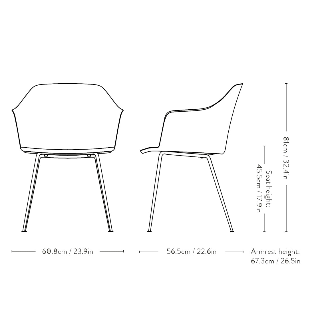 &tradition Rely Chair HW36 - set van 2