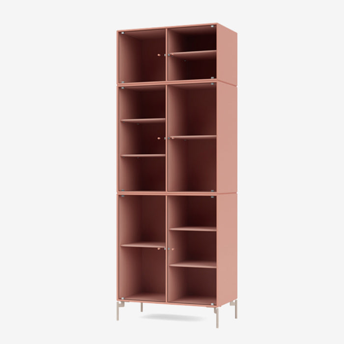 Montana Ripple 4 Vitrine cabinet rhubard, oud roze