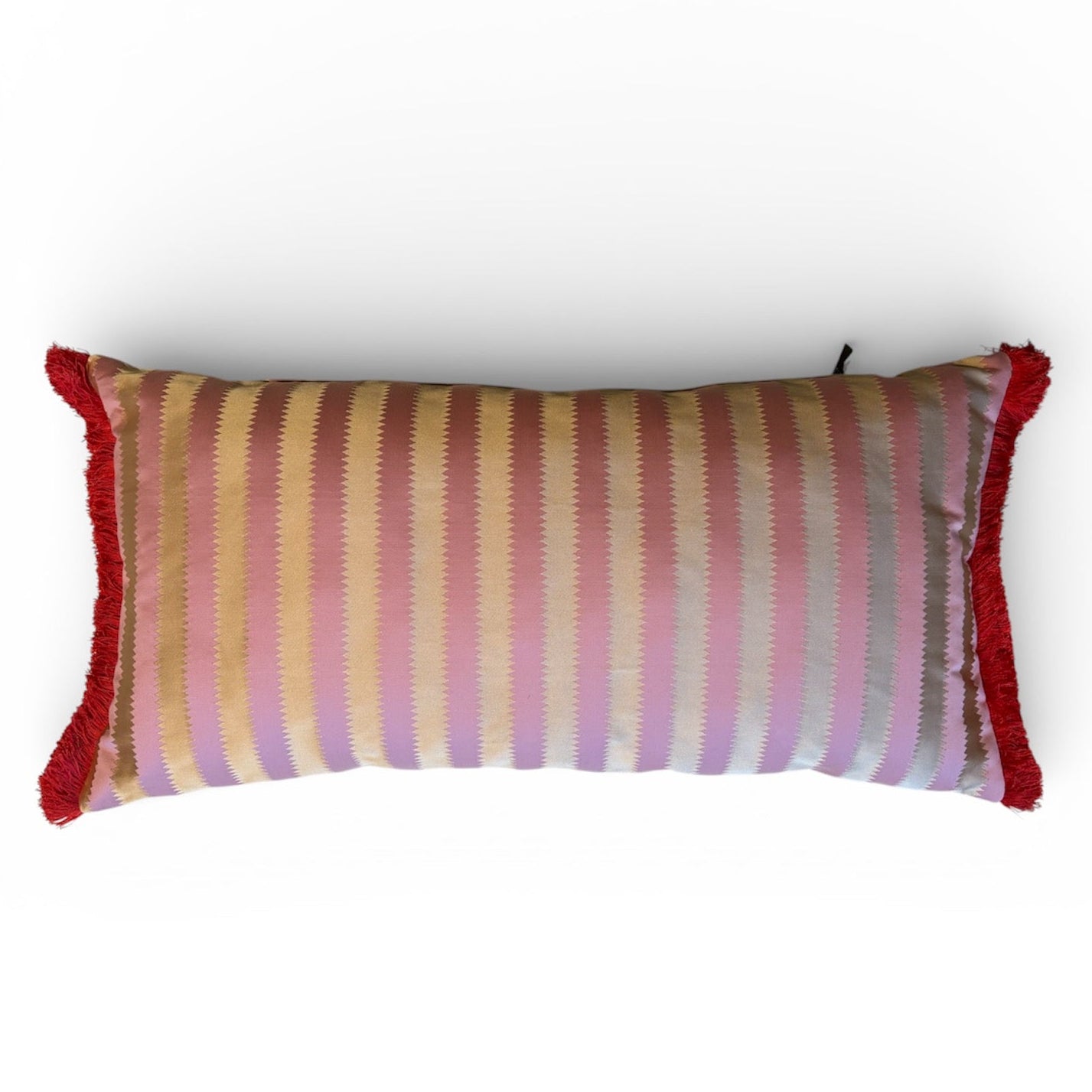 Sanderson Harlequin kussen Regency Aperigon Putty/Geolu met franje