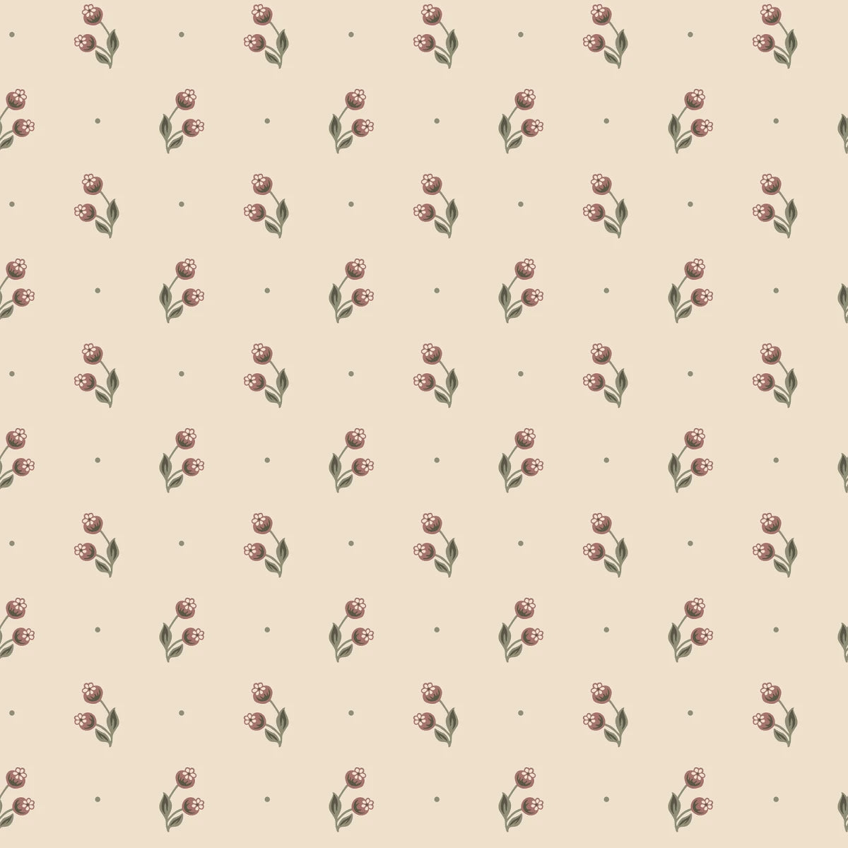 Sandberg behang Siv Burgundy S10471