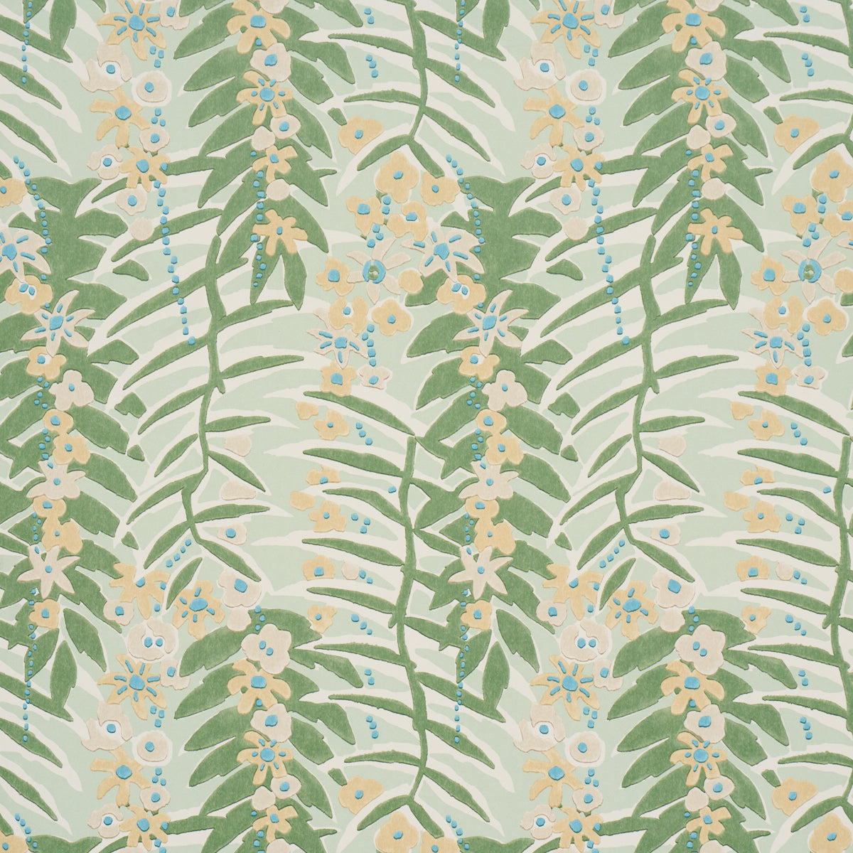 F. Schumacher Ashbee Botanical behang Aqua 5016250