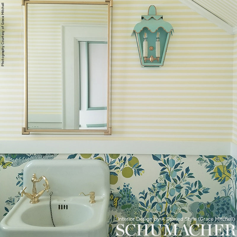 Schumacher Citrus Garden Panel Pool detailfoto