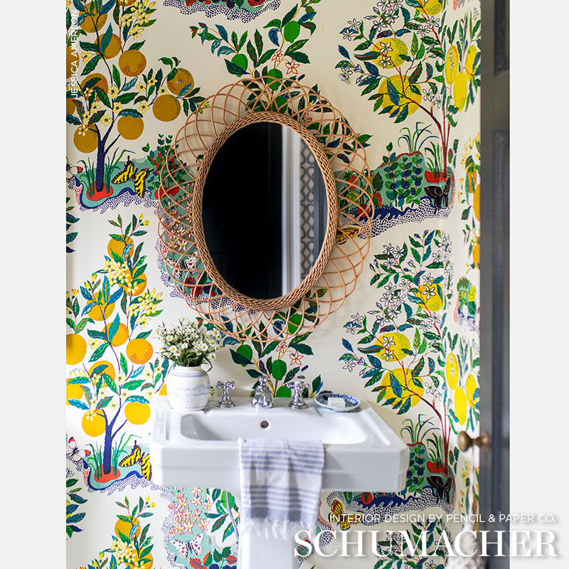 Schumacher Citrus Garden Panel sfeerbeeld kamer