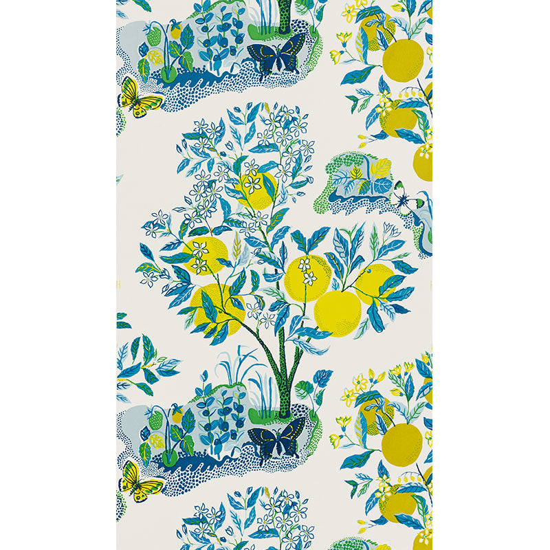 Schumacher Citrus Garden Panel Set Pool 5008411