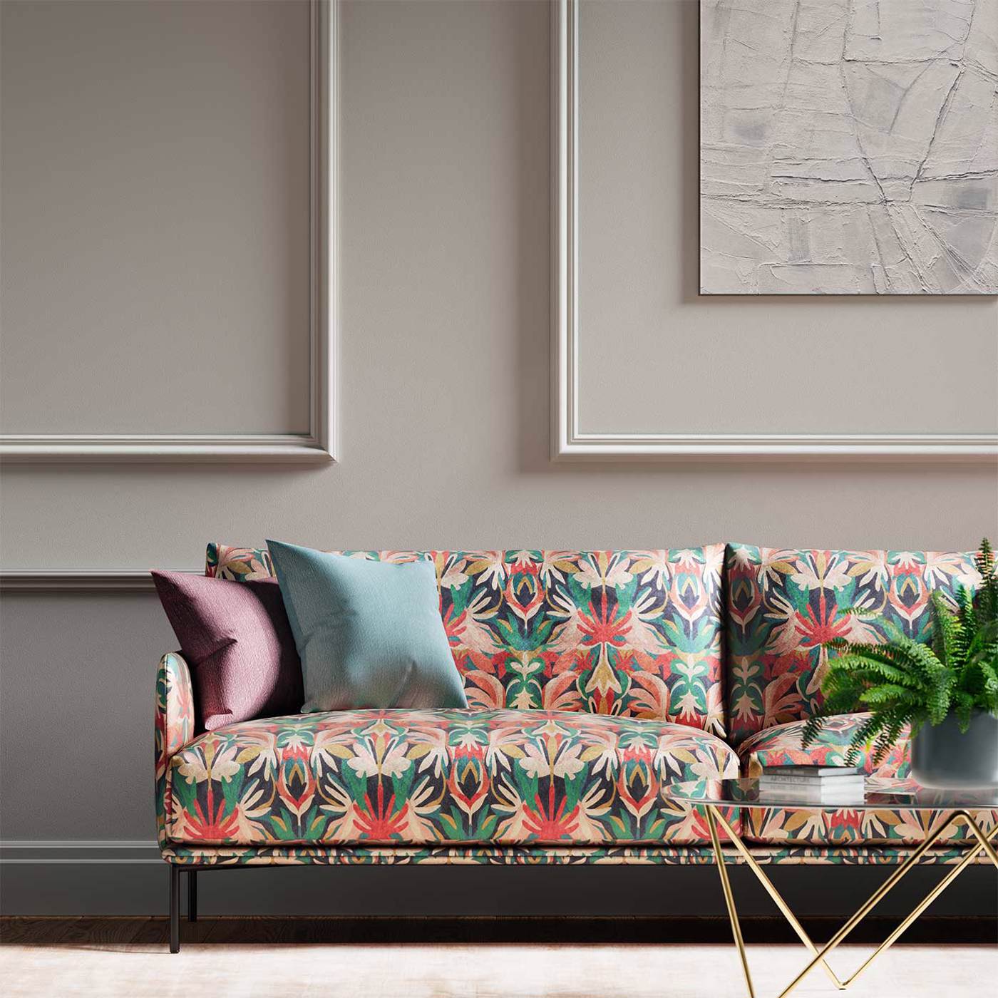 Harlequin stof Melora Brazilian Rosewood/Ink/Amazonia 120997