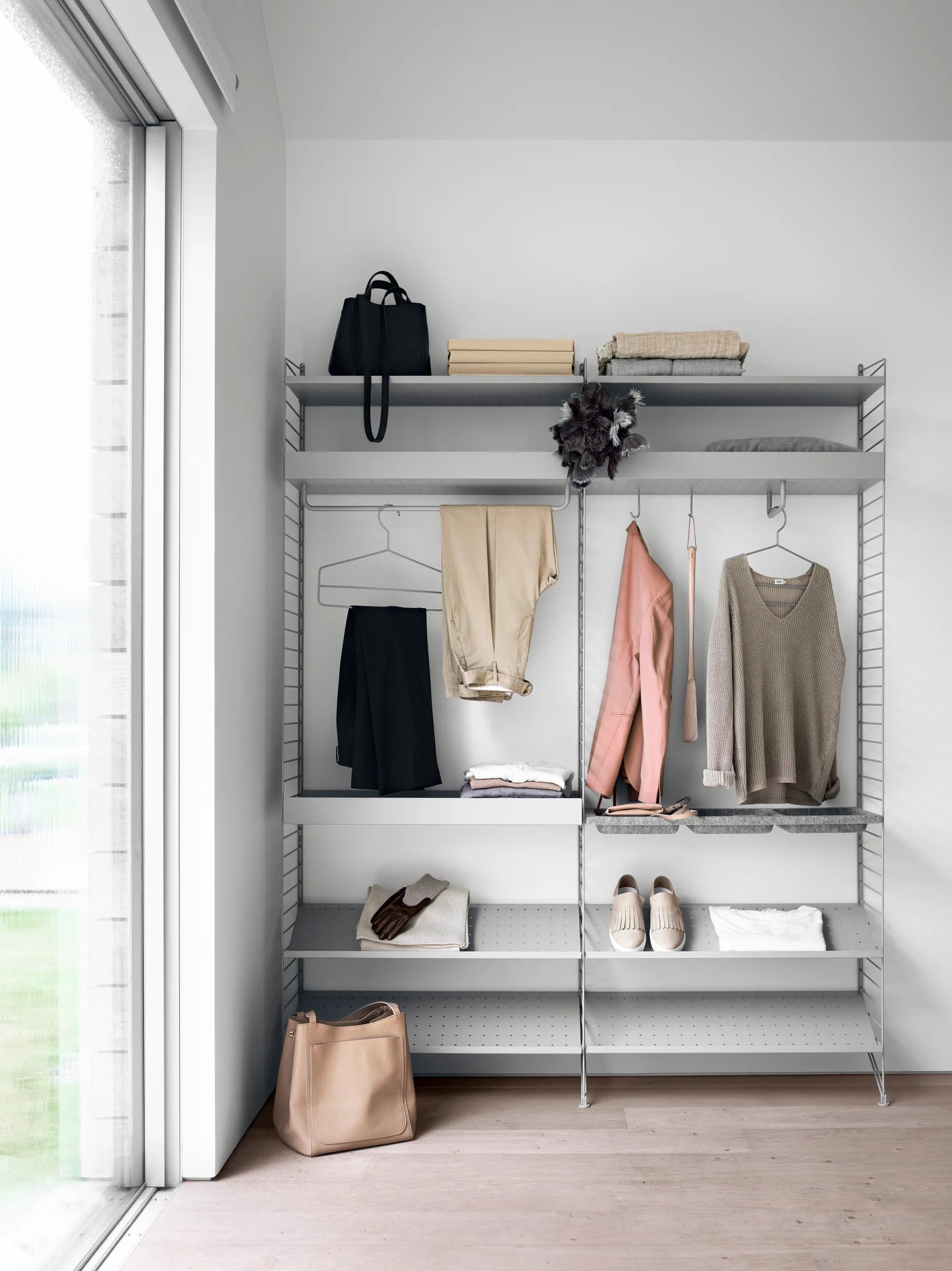 String metal shoe shelf 78 x 30