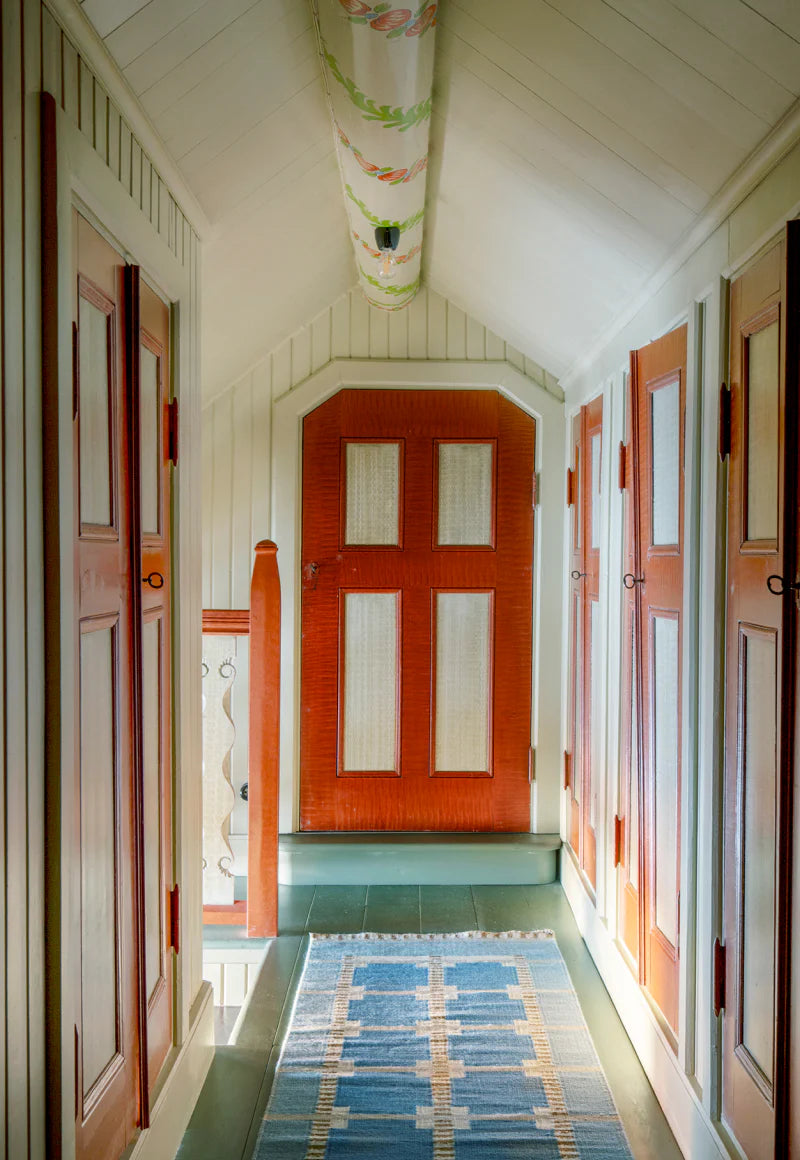 Layered Röllakan Ruth Summer Sky wool runner