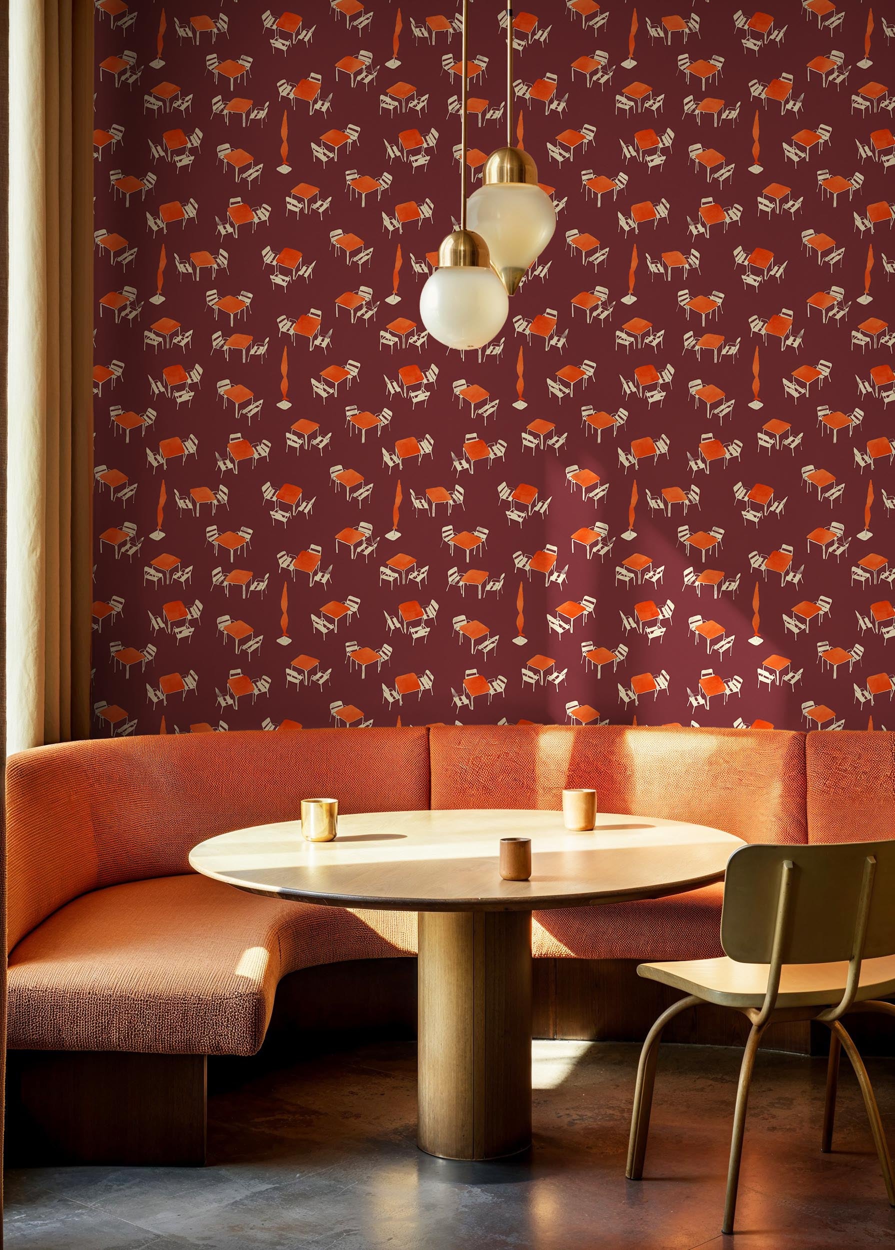 Tres Tintas behang Terraceo Garnet SO5201-4