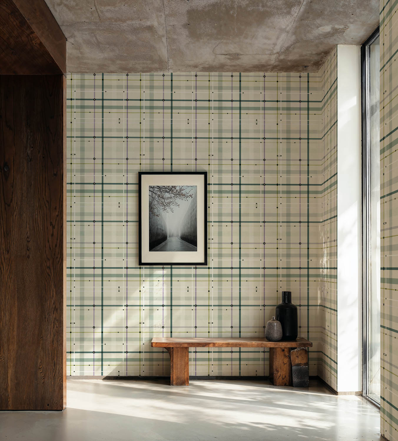 Tres Tintas Subway Lilac vinyl behang sfeerbeeld