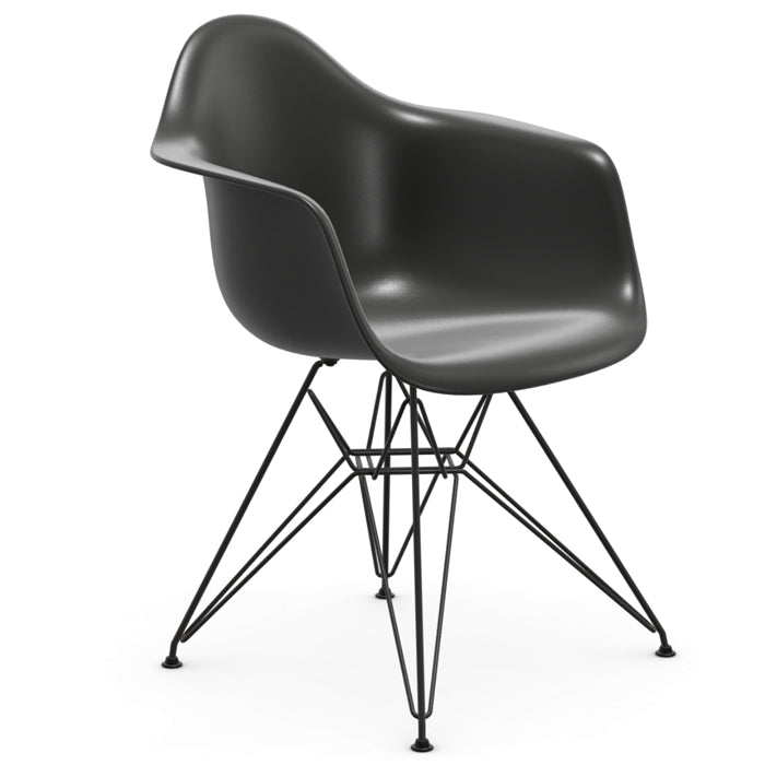 Vitra Eames DAR  re stoel zwart onderstel