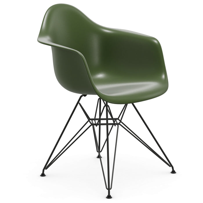 Vitra Eames DAR  re stoel zwart onderstel