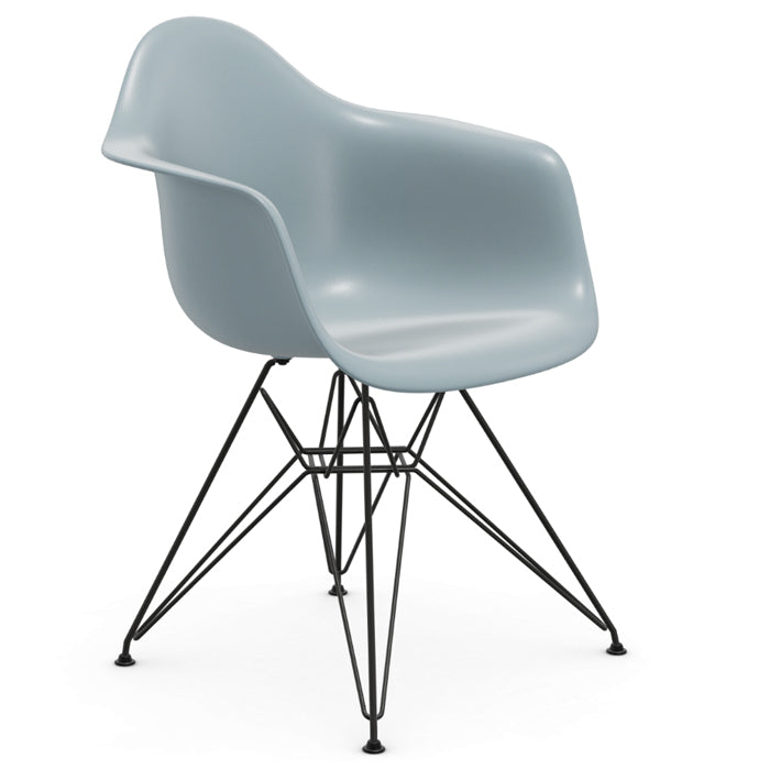 Vitra Eames DAR  re stoel zwart onderstel