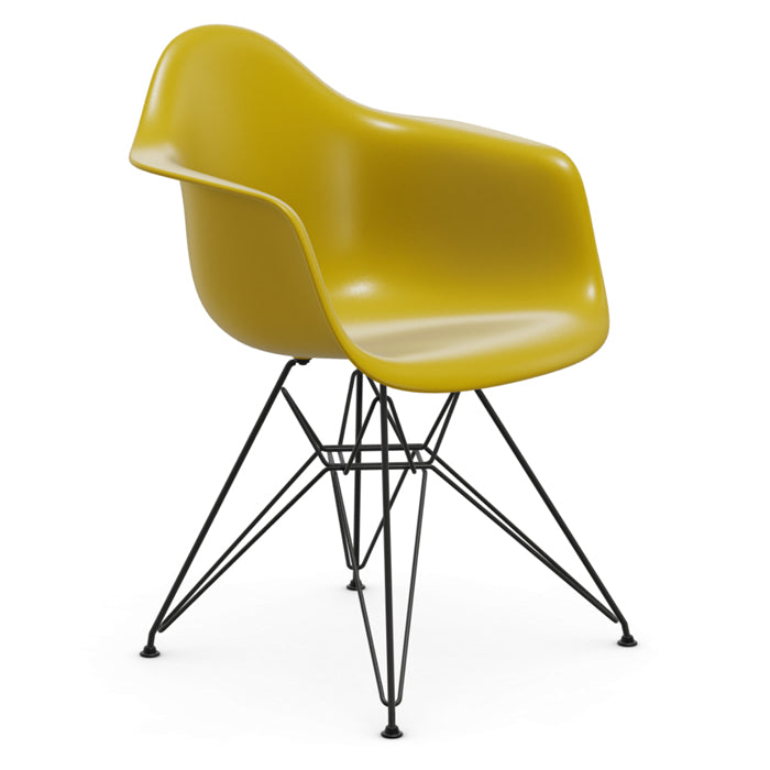 Vitra Eames DAR  re stoel zwart onderstel