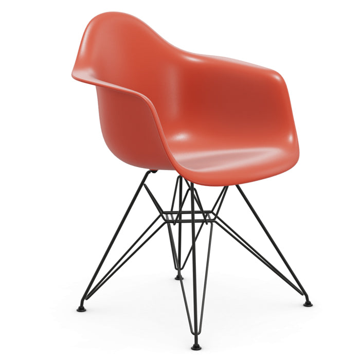 Vitra Eames DAR  re stoel zwart onderstel