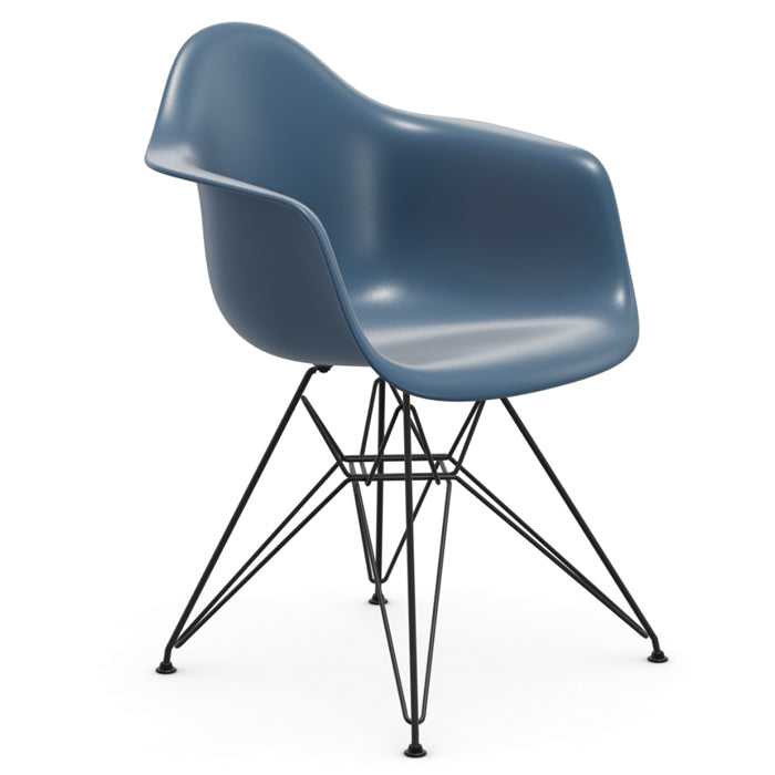 Vitra Eames DAR  re stoel zwart onderstel