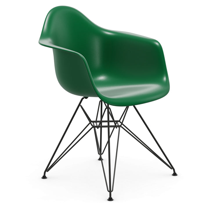 Vitra Eames DAR  re stoel zwart onderstel