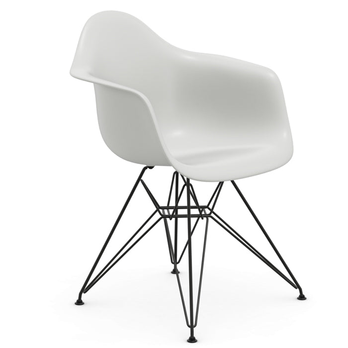 Vitra Eames DAR  re stoel zwart onderstel