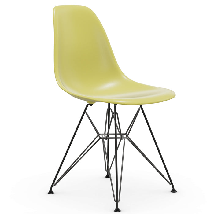 Vitra Eames DSR re stoel zwart gepoedercoat onderstel