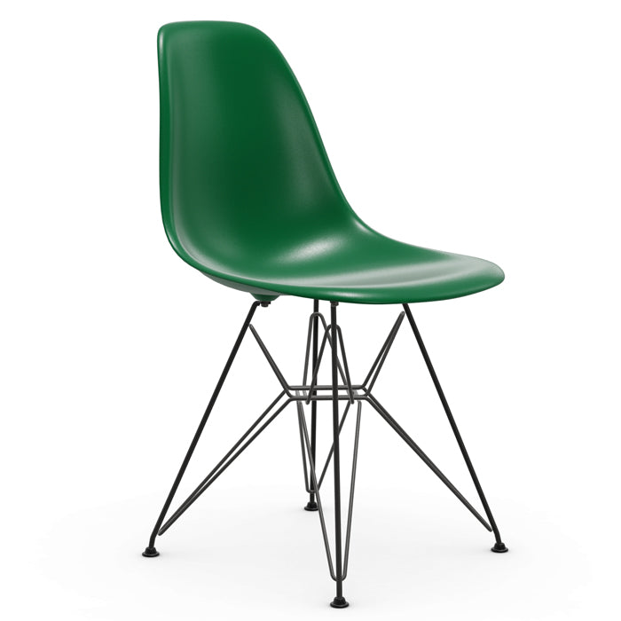 Vitra Eames DSR re stoel zwart gepoedercoat onderstel