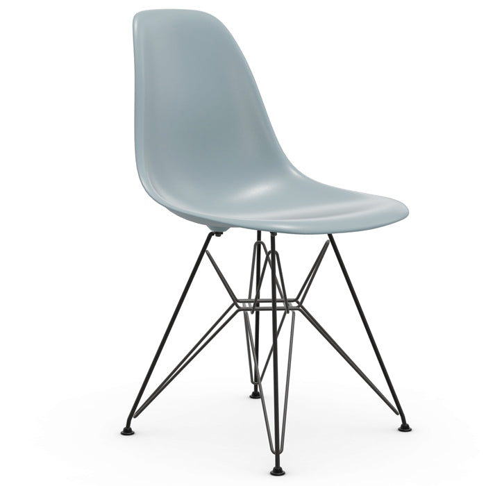 Vitra Eames DSR re stoel zwart gepoedercoat onderstel