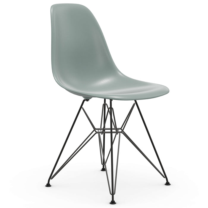 Vitra Eames DSR re stoel zwart gepoedercoat onderstel