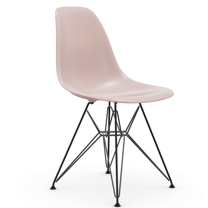 Vitra Eames DSR re stoel zwart gepoedercoat onderstel