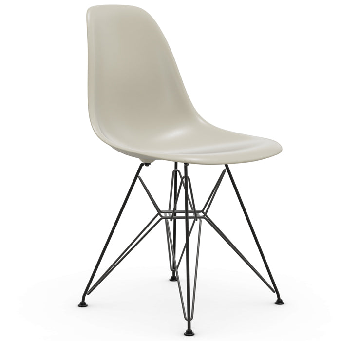 Vitra Eames DSR re stoel zwart gepoedercoat onderstel