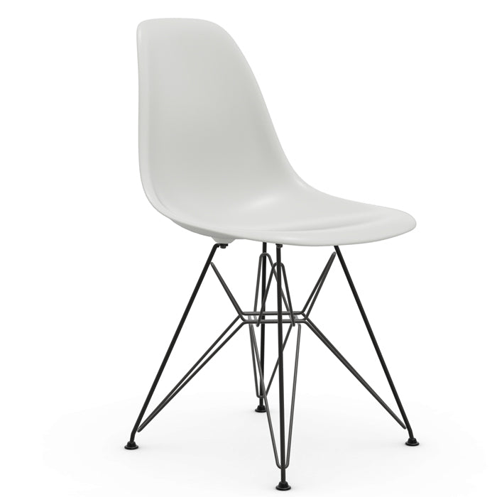 Vitra Eames DSR re stoel zwart gepoedercoat onderstel