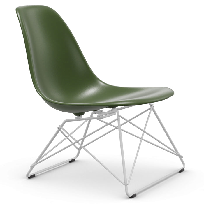 Vitra Eames Plastic Side Chair LSR wit onderstel