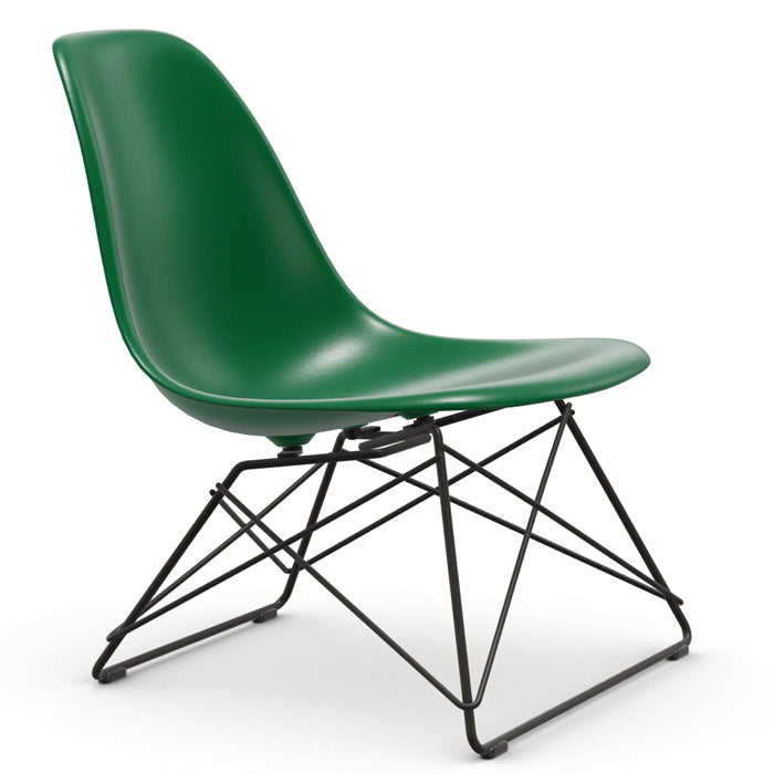 Vitra Eames re Plastic Side Chair LSR zwart onderstel