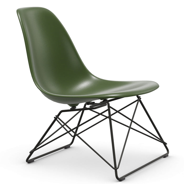 Vitra Eames re Plastic Side Chair LSR zwart onderstel