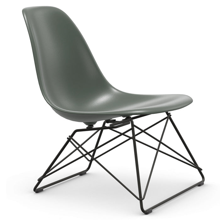 Vitra Eames re Plastic Side Chair LSR zwart onderstel